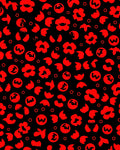 Bold Red Floral Whimsical Scatter Rug