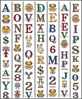 Whimsical Alphabet Creatures And Symbols Rug