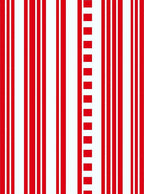 Bold Red White Vertical Stripe Squares Rug