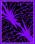 Vibrant Purple Jagged Explosion Rug