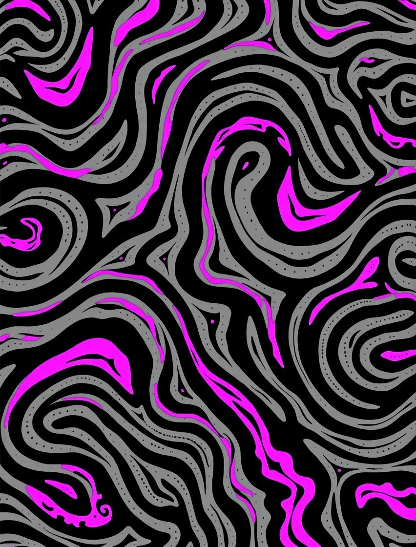 Electric Magenta Swirl Zebra Stripe Rug