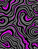 Electric Magenta Swirl Zebra Stripe Rug