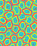 Vibrant Yellow Pink Blue Agate Rug