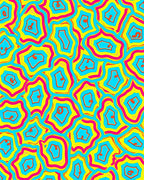 Vibrant Yellow Pink Blue Agate Rug