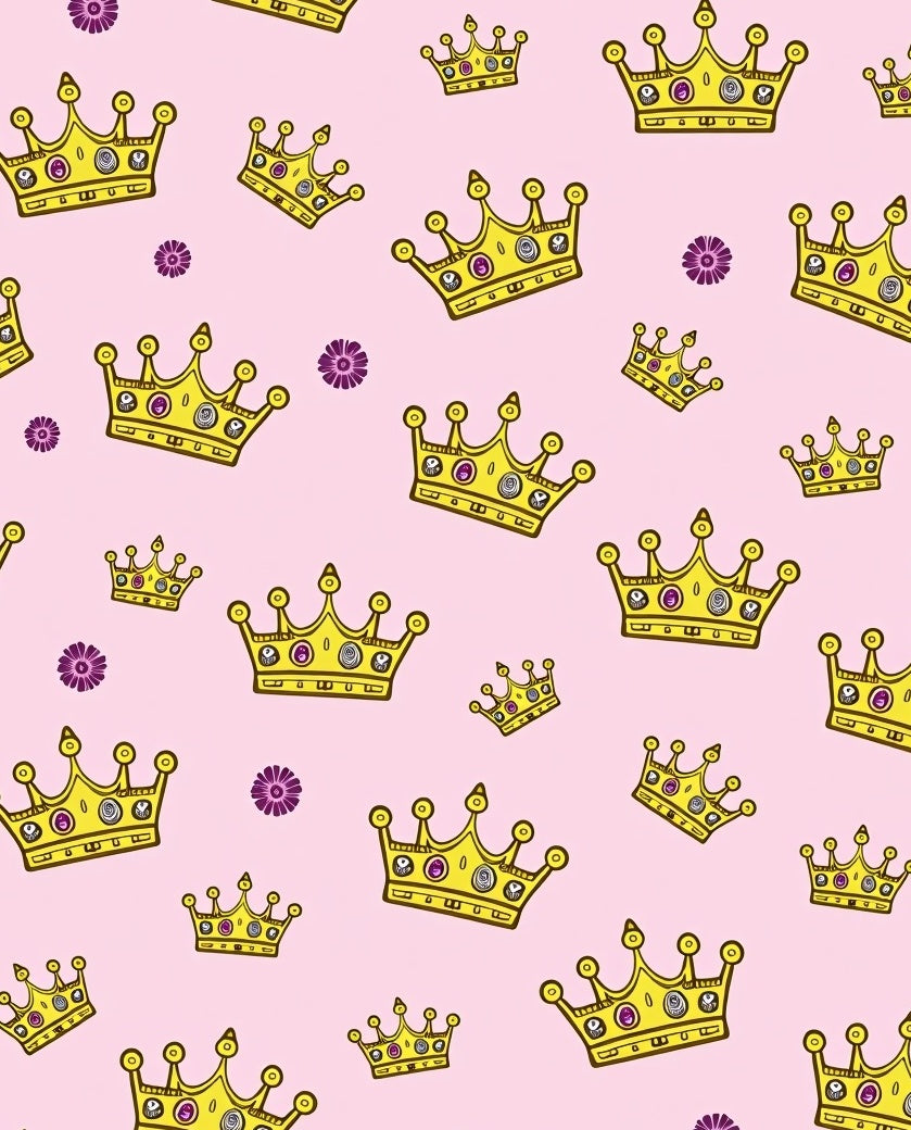 Golden Crown Pink Floral Repeat Rug