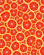 Vibrant Orange Slice Medley Rug