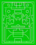 Graphic Green White Line Soccer Field Rug