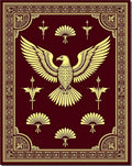 Majestic Eagle Golden Maroon Framing Rug