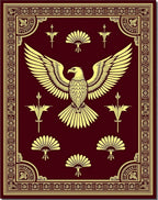 Majestic Eagle Golden Maroon Framing Rug