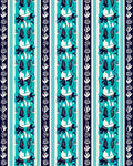Turquoise Striped Abstract Organic Shapes Rug