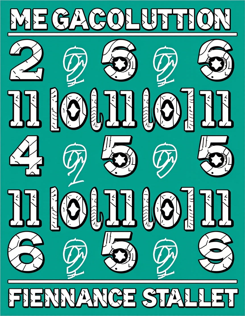 Bold Retro Numbers Repeating Graphicb Rug