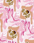 Pastel Pink Abstract Floral Swirl Rug