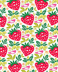 Whimsical Red Strawberry Floral Burst Rug