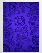 Electric Blue Organic Swirl Rug