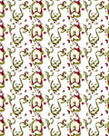 Warm Red Olive Organic Swirl Rug