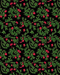 Emerald Green Red Berry Vines Rug