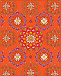 Vibrant Mandala Medallion Orange Rug