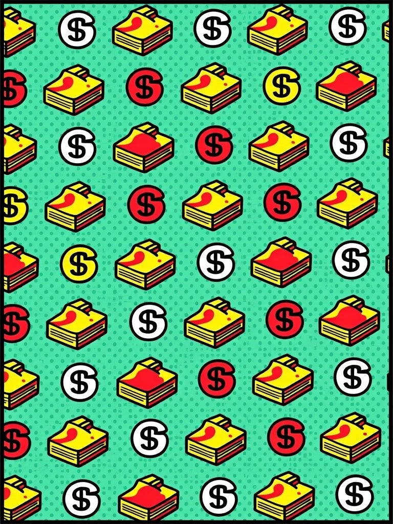 Bold Green Dollar Sign Stacked Coins Rug