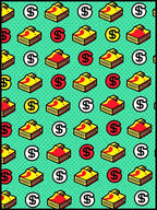 Bold Green Dollar Sign Stacked Coins Rug