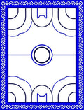 Bold Blue Geometric Arch and Circle Rug