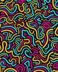 Vibrant Retro Swirl Abstraction Rug