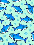 Cute Blue Whimsical Sharks Ocean Rug