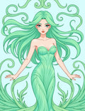 Mint Green Nature Spirit Swirls Rug