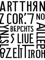 Black White Bold Typography Collage Rug