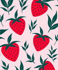 Red Strawberry Garden Foliage Rug