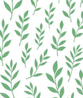 Soft Green Leafy Branch Arrangement Rug