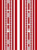 Bold Red White Striped Linear Rug