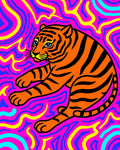 Psychedelic Tiger Swirls Rug