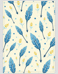 Blue Feather Floral Dot Accents Rug
