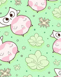 Cute Pink Fox Floral Dream Rug
