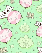 Cute Pink Fox Floral Dream Rug