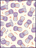 Purple Orange Stipes Abstract Forms Rug