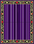 Bold Crimson Starry Bordered Stripes Rug