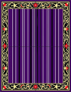 Bold Crimson Starry Bordered Stripes Rug