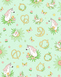 Whimsical Unicorn Butterflies Floral Wonder Rug