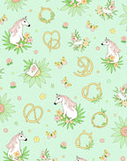 Whimsical Unicorn Butterflies Floral Wonder Rug