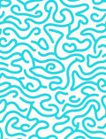 Cyan Abstract Organic Swirl Rug