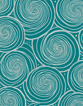 Teal Swirling Vortex Abstract Rug