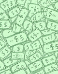 Green Dollar Bills Scatter Rug