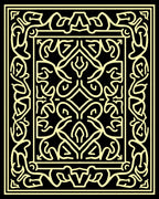 Cream Outline Baroque Floral Rug