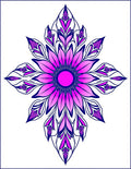 Vibrant Magenta Floral Medallion Rug