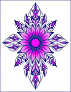 Vibrant Magenta Floral Medallion Rug