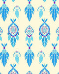 Blue Feather Dreamcatcher Medallion Rug