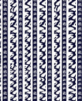 Navy White Abstract Stripe Rug