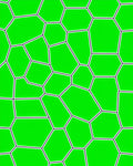 Lime Green Geometric Voronoi Cells Rug