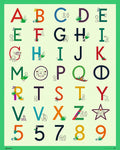 Colorful Alphabet With People And Plants Rug